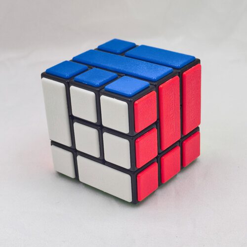 梯色Rud捆绑三阶魔方 插销版 Bandaged Cube限制旋转难度挑战