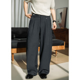 休闲裤春季新款腰部可调老钱风西裤垂感廓形长裤MK2495-P60控98，男装西裤，电商A362