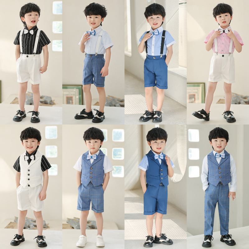 秋季男童马甲礼服帅气主持人西服