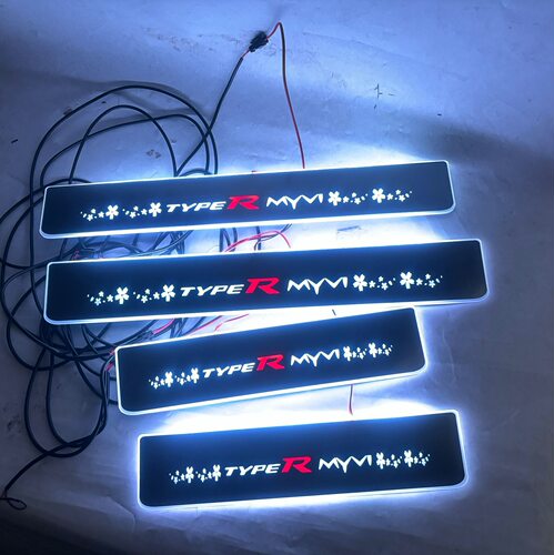 4片适用于丰田MYVI流光幻彩门槛条 TYPER带LED灯迎宾踏板个性改装