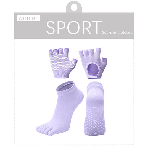 Ladies' Socks and Gloves  Non-Slip Yoga Fitness toe socks