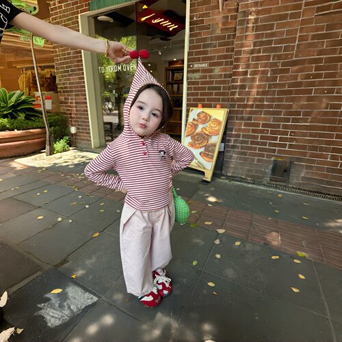 女童纯棉软儒T恤休闲裤套装