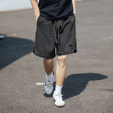 下摆开叉短裤夏新款潮牌绣花设计五分裤L2286-P50控78，男装牛仔裤，电商A362