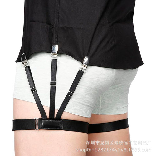 衬衫防滑固定夹男女腿环吊袜带