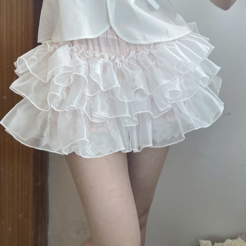 可爱Lolita南瓜裤蛋糕裙裤多层蓬蓬裙撑粉打底少女短裤子