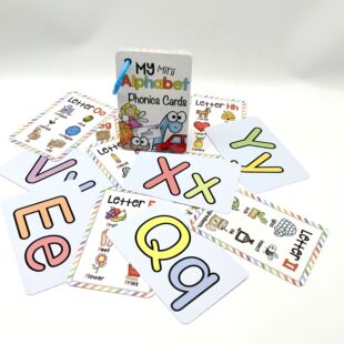 Alphabet PHONICS Cards儿童外贸英语自然拼读卡26个英文字母闪卡