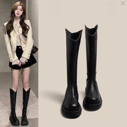 Winter Shoes for Women Knee High Boots Warm Botas Leather