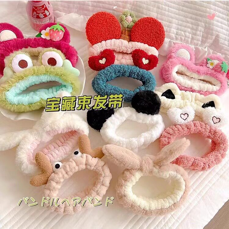 新款洗脸发带女生化妆敷面膜专用发箍韩版可爱卡通束发带发饰女