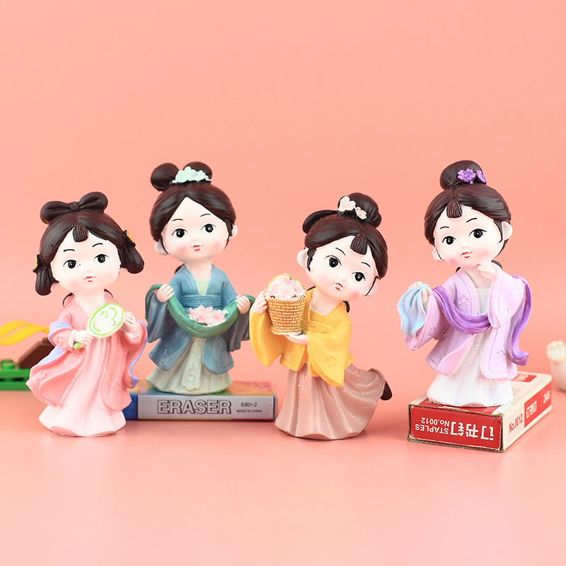 中式古风少女心桌面摆件创意盛世芳华女孩手送朋友闺蜜生日礼物