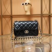 品牌小香风方胖子女包新款 菱格链条包百搭肩包经典 级感斜挎包