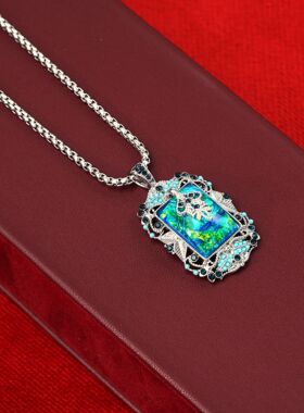 中古vintage宫廷风气质项链女轻奢小众夸张锁骨链精致典雅毛衣链