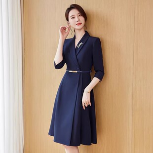 J-ME西装连衣裙女职业高端主持人公务员面试上镜正装宴会聚会礼服