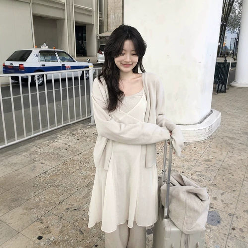 A字裙纯色棉中腰休闲逛街青年女