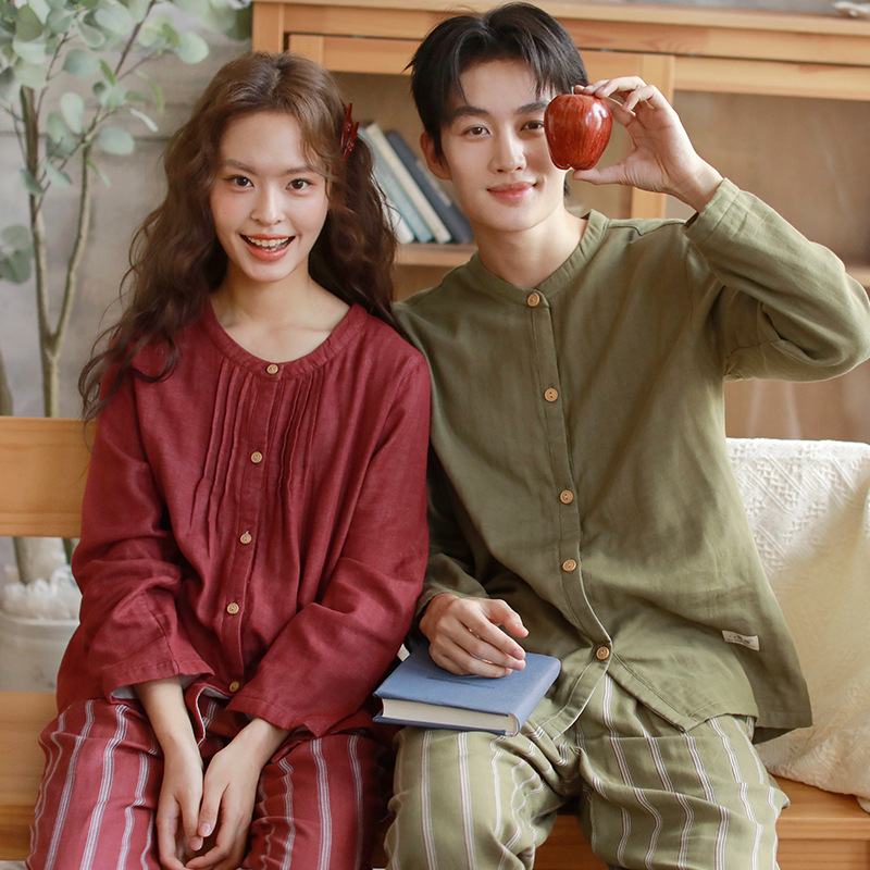 秋冬季家居服MEJU纯棉情侣