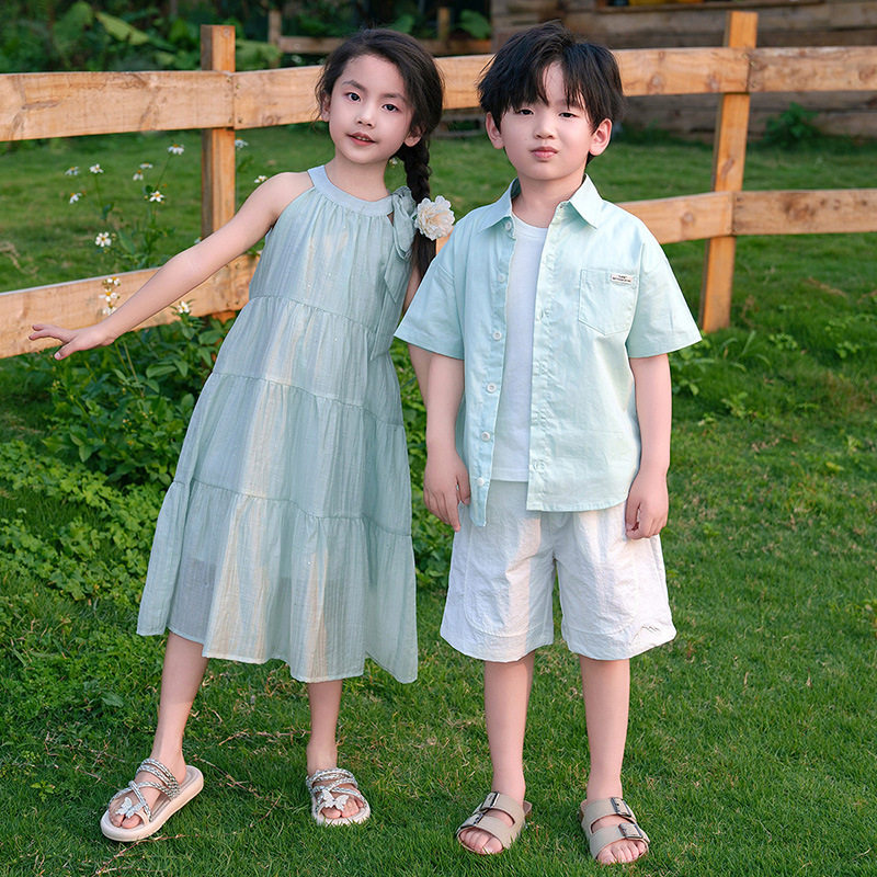 高端亲子装母女无袖背心长裙父子衬衫短裤套装海边度假全家沙滩装,童装/婴儿装/亲子装,亲子装/亲子时装,淘宝优惠券,粉丝福利购,淘宝优惠卷