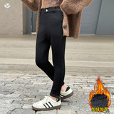 女童加绒铅笔裤2025秋冬新款中大童休闲紧身裤鲨鱼裤保暖外出长裤，童装裤子，祺儿童装