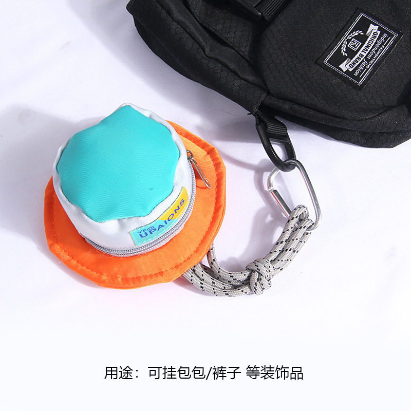 糖果色创意帽子耳机包迷你挂绳零钱收纳小包书包挂件硬币包小红书