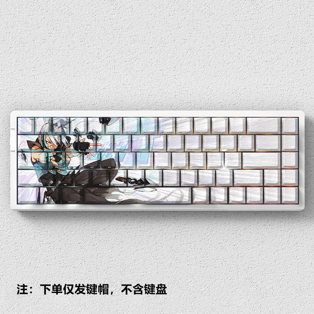 无畏契约捷风个性机械键盘键帽原厂侧刻字符透光PBT热升华wooting