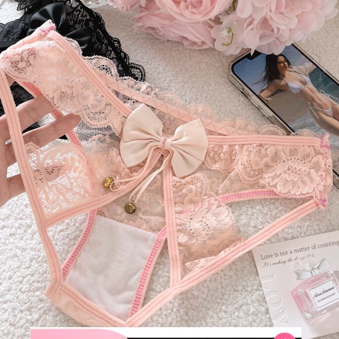性感蕾丝镂空蝴蝶结内裤