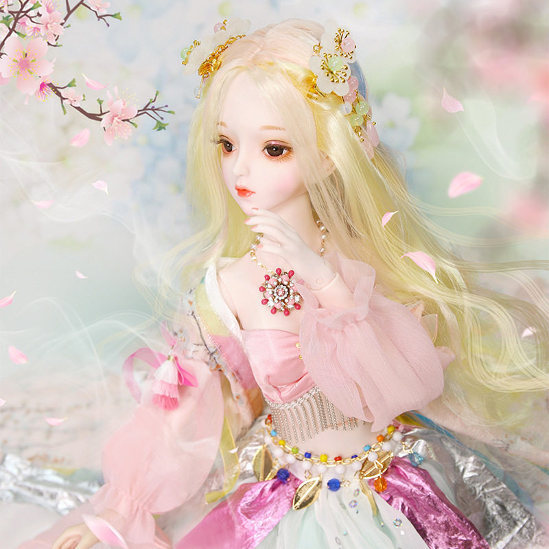 德必胜中国风古代梦童话娃娃60厘米古风汉服桃花夭夭公主玩偶玩具