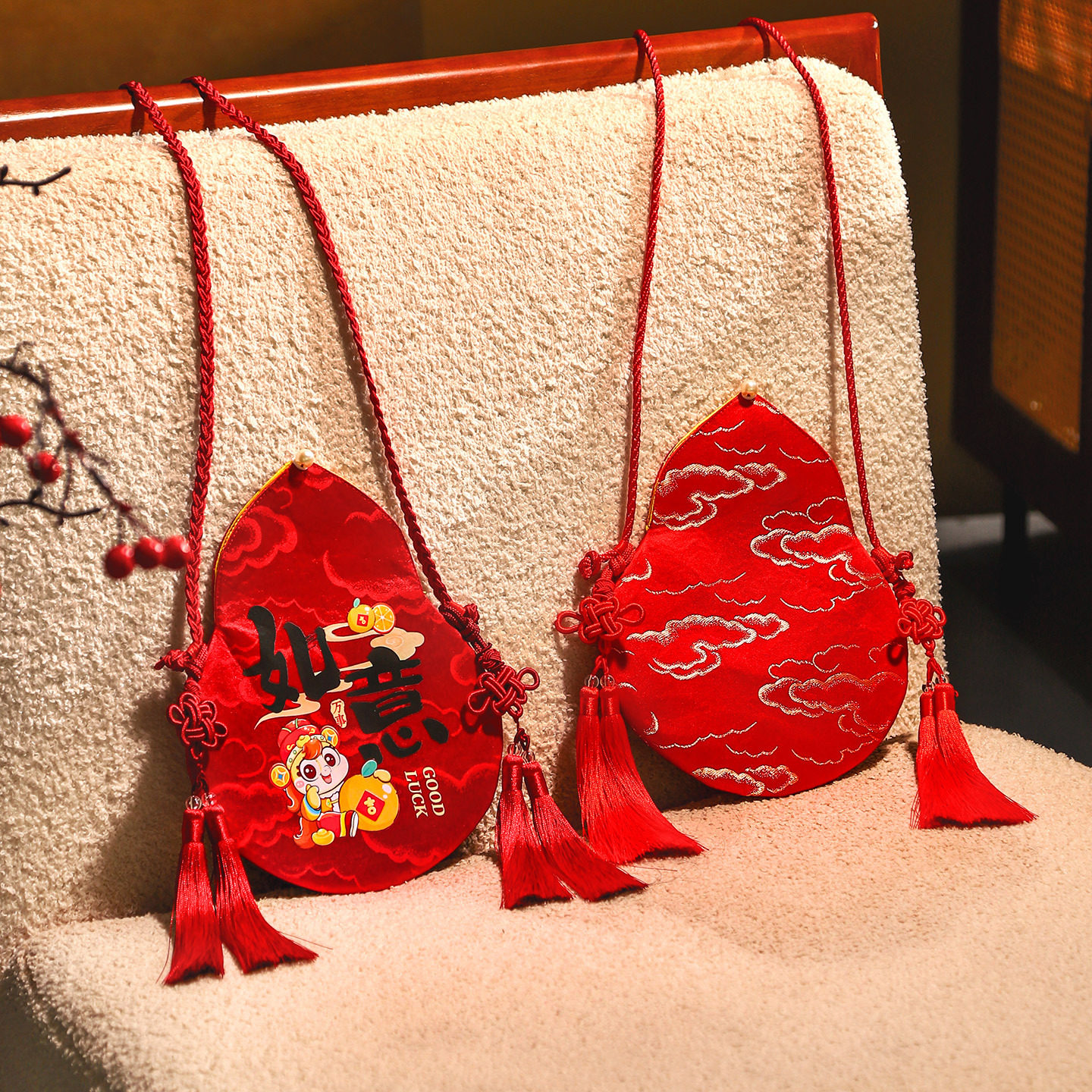 新年布艺红包2026新款过年创意斜跨利是封马年过年儿童拜年红包袋,节庆用品/礼品,红包/利是封,淘宝优惠券,粉丝福利购,淘宝优惠卷
