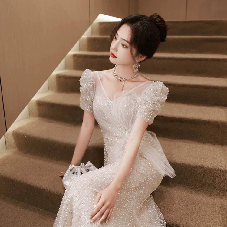 2026新款鱼尾晚礼服裙女名媛公主风生日连衣裙成人法式艺考礼服女