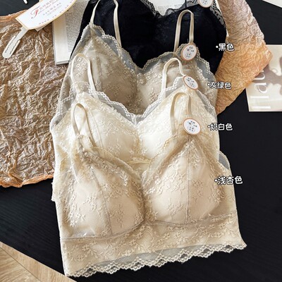 性感美背内搭背心吊带中长款薄杯5572薄款背心无钢圈蕾丝夏季女