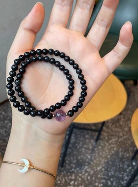 中式串珠复古紫水转运珠新中式