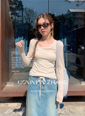 修身薄法式女纯欲风常规法式
