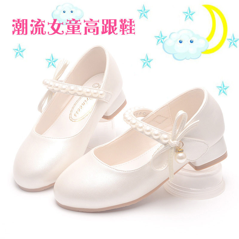 女童皮鞋2026新款儿童白色公主表演出礼服鞋子软底小女孩高跟单鞋图片