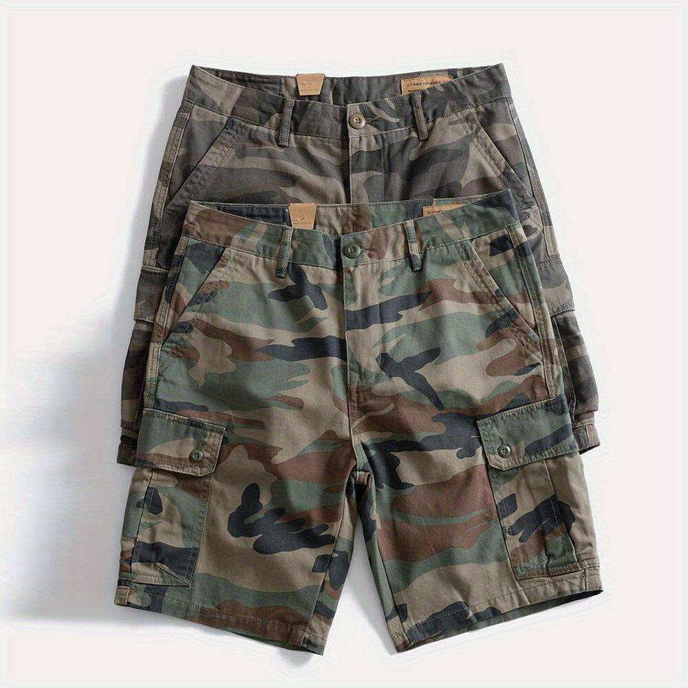 Heavyweight Pure Cotton Loose-Fitting American-Style Multi-Poc
