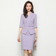 气质高端工装 主持人艺考紫色职业套装 时尚 春秋正装 宴会礼服 女西装