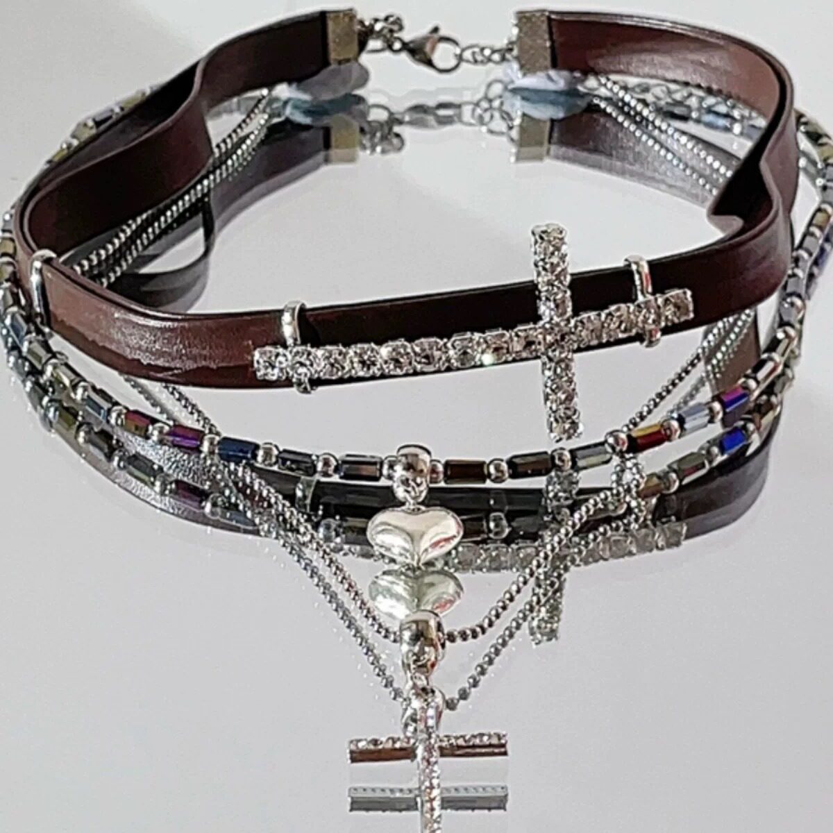 [博主同款]棕色复古西部choker