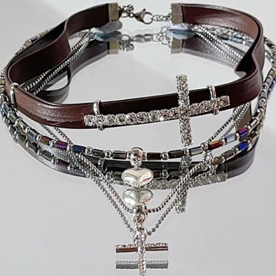 [博主同款]棕色复古西部choker