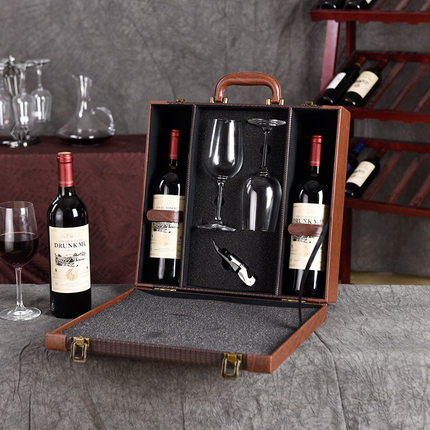 红酒包装礼盒带酒杯轻奢装红酒的高端1瓶单支装好看1只葡萄酒通用