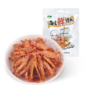 海边人 银鱼仔香辣整箱12包小银鱼蜜汁鱼干青岛特产海味零食