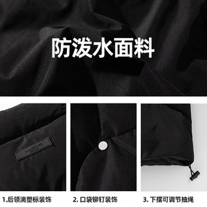 分割立领棉服冬季款防泼水潮牌加厚保暖面包服L5131-P100控168图片