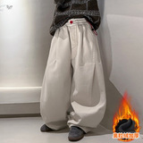 童2025年冬季新款贴标弯刀裤孩冬季户外加绒加厚保暖灯笼裤潮，童装裤子，祺儿童装