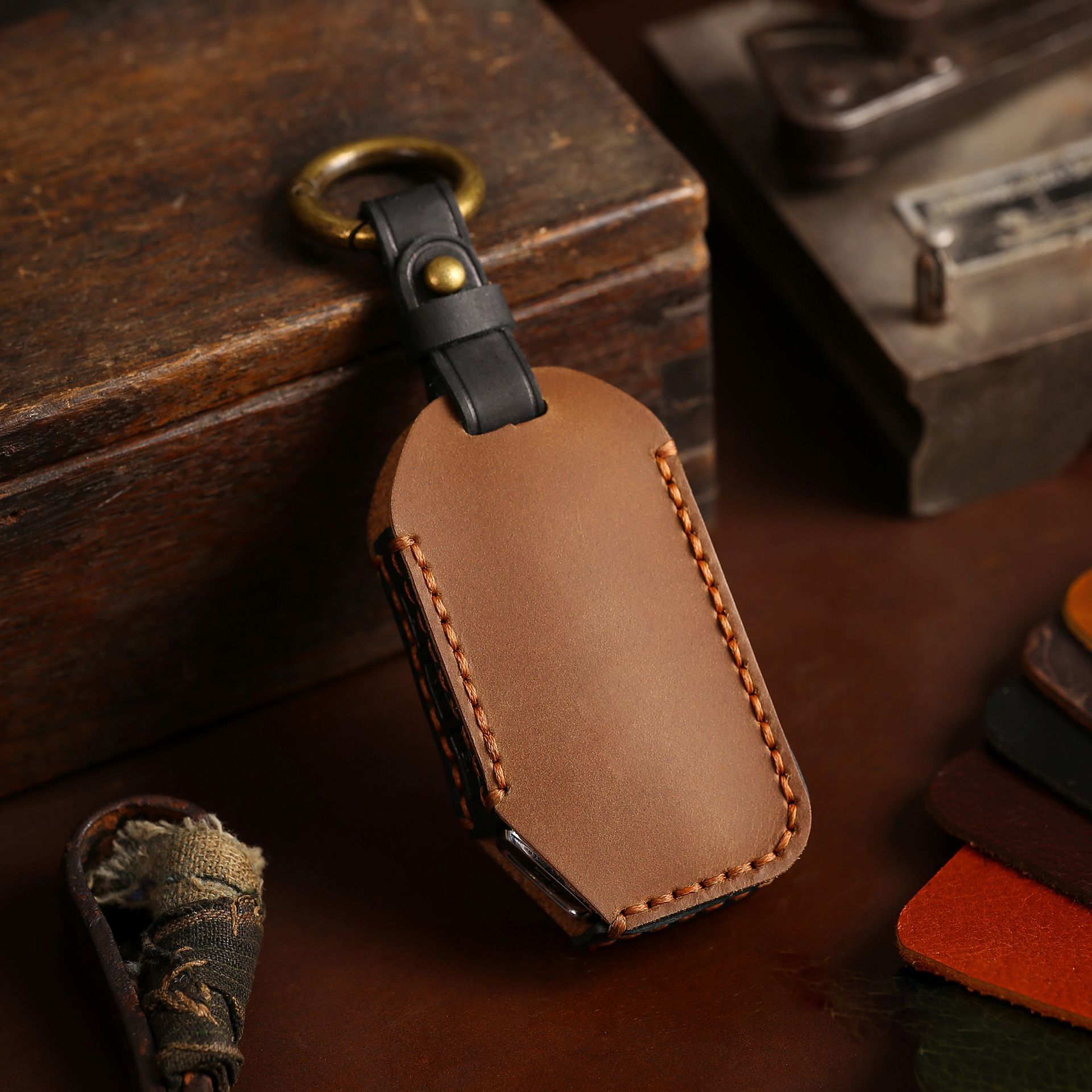 适用于起亚钥匙套狮跑智跑专用汽车钥匙保护套真皮高档牛皮钥匙包