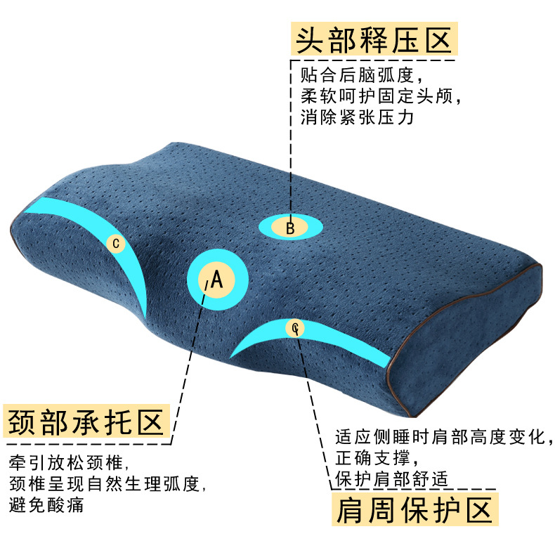 蝶形枕头记忆棉护颈椎 Memory Foam Pillow neck support pillows