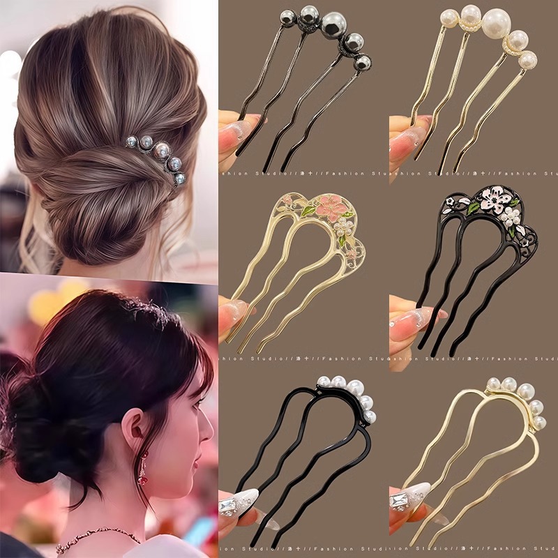 发簪古风发夹古代高级感簪子u型