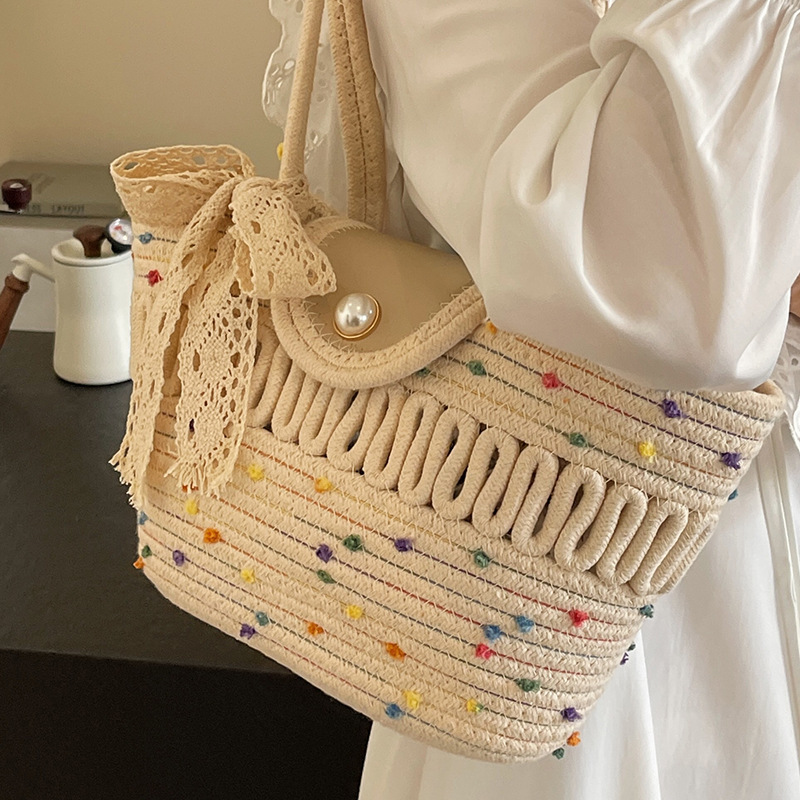 UR包包女士大容量编织包包女夏季肩托特包女小众时尚手提包女