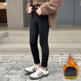 女童加绒铅笔裤2025秋冬新款中大童休闲紧身裤鲨鱼裤保暖外出长裤，童装裤子，祺儿童装