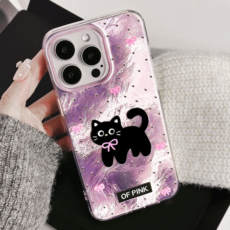 猫咪透明冰川纹苹果甜美16