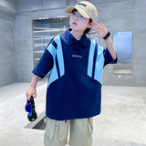 童POLO衫短袖T恤2025新款夏款中大儿童夏季孩半袖夏装上衣潮，商品下架区，祺妙童装