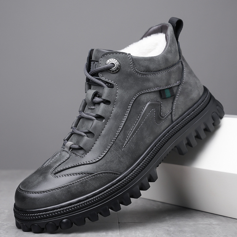 2025冬款奥伦马丁靴户外棉靴子厚底帮鞋加绒棉鞋运动休闲鞋男鞋