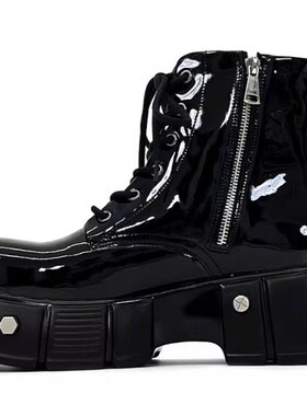 男鞋真皮马丁靴款英伦风夏季百搭工装机车靴ins黑色帮皮鞋短靴