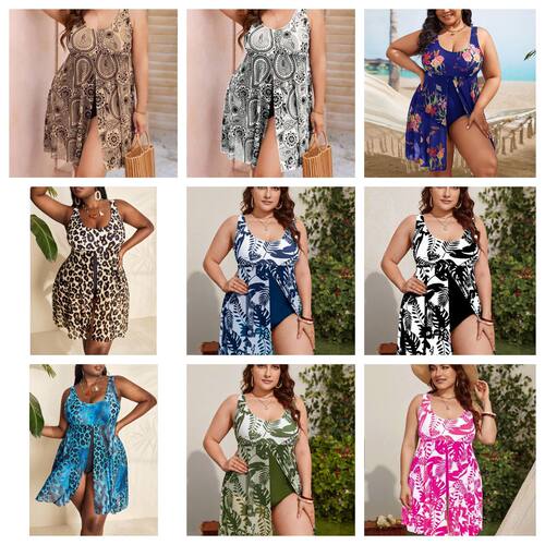 Sexy plus size slim fit one-piece swimsuit bikini for women