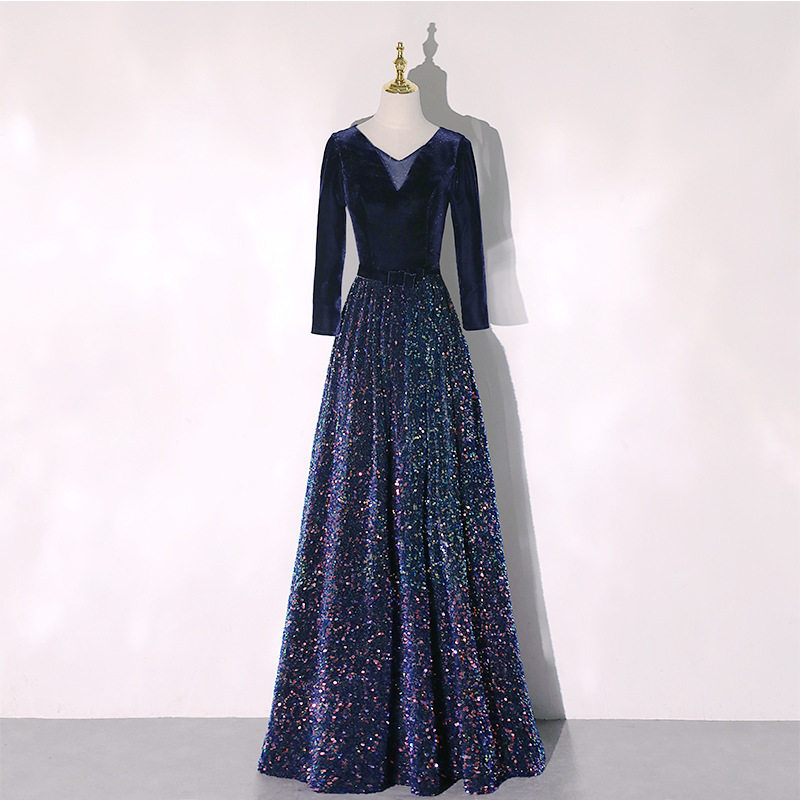 贵奢华重手工敬酒服独唱艺考演出服仙气蓬蓬裙主持年会晚礼服女