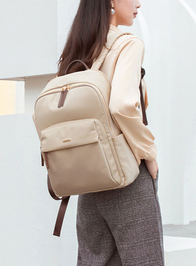 牛津布双肩包大容量女2025新款通勤商务电脑背包简约休闲学生书包